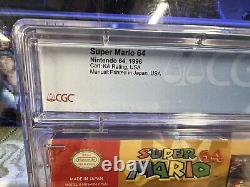 1996 N64 Super Mario 64 Graded CGC 7.5 CIB Red Label Nintendo FIRST PRINT