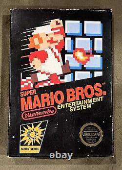 (5 Screw) Super Mario Bros. Game With Box And Manual (Authentic). Tested