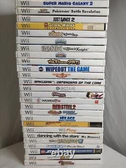 Lot Of 31 Nintendo Wii Video Games Pokemon, Super Mario Bros, Star Wars, Sonic