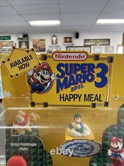 Mcdonalds 1990 Nintendo Super Mario Bros 3 Happy Meal Display 100% Original