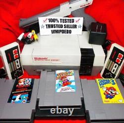 NES/Nintendo System Original Console w Super Mario 1 2 3! 100% TESTED! COMPLETE