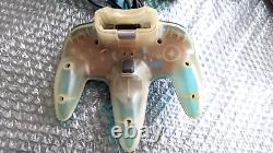 NINTENDO64 Console Bundle Clear Blue Excellent+Mario Kart 64+Super Mario 64