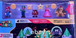 New Nintendo Super Mario Deluxe Bowser's Castle Play-set With Sound + Figurines