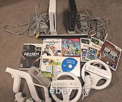 Nintendo 2 Wii Consoles Bundle (Mario Kart & Wheels Super Mario Bros) Wii Sports