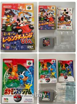 Nintendo 64 Game Lot Cartridges Super Mario Pokemon With box manual