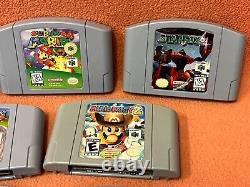Nintendo 64 N64 Bundle Lot Super Mario Party Goldeneye Diddy Kart Star Fox Wars