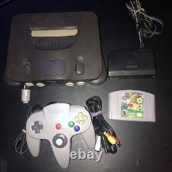 Nintendo 64 N64 Console + Super Mario 64 Game Controller + Cords & Tested Works