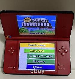 Nintendo DSi XL Red Super Mario Bros 25th Anniversary Edition Bundle With Mario