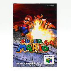 Nintendo N64 Super Mario 64 Retro 3D Platformer Video Game Box & Manual 1996