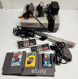 Nintendo NES Super Mario Console Bundle New 72 Pin Mario 1,2,3, Zapper Tested