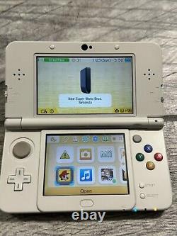 Nintendo New 3DS Super Mario white Handheld System Console Mario 3D INSTALLED