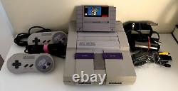Nintendo SNES Console with 2 Controllers Super Mario World Cables SNS-001 Tested
