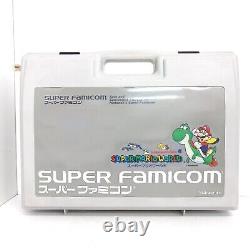 Nintendo Super Famicom Super Mario World Storage Case SNES bundle with 8 games