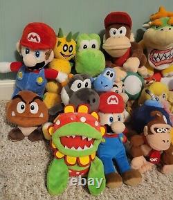 Nintendo Super Mario Sanei Lot 17 Plush Petey Pokey Bowser Jr DK Donkey Kong