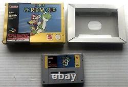 Nintendo Super Mario World SNES Video Game Cartridge In Box With Insert 1992