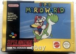 Nintendo Super Mario World SNES Video Game Cartridge In Box With Insert 1992