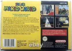 Nintendo Super Mario World SNES Video Game Cartridge In Box With Insert 1992