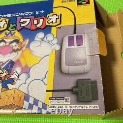 Nintendo Super famicom Mario & Wario Mouse set Box SFC Game Japan