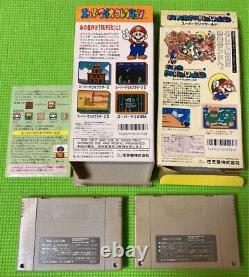 Nintendo Super famicom Mario & Wario Mouse set Box SFC Game Japan