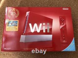 Nintendo Wii Console Super Mario Bros 25th Anniversary Red Limited