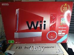 Nintendo Wii Red Super Mario Bros. 25th Anniversary CIB
