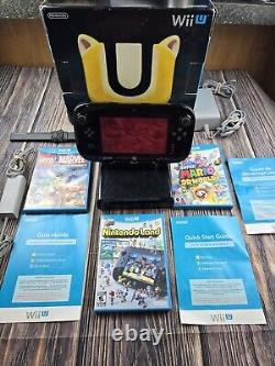 Nintendo Wii U 32 GB Super Mario 3D World Deluxe Set Black Tested READ