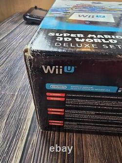 Nintendo Wii U 32 GB Super Mario 3D World Deluxe Set Black Tested READ