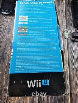 Nintendo Wii U 32 GB Super Mario 3D World Deluxe Set Black Tested READ