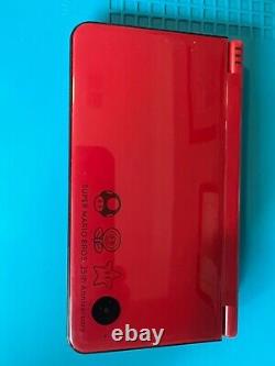 RED Super Mario Bros. 25th Anniversary DSi XL+Power Plug, Mario Kart Case & Game