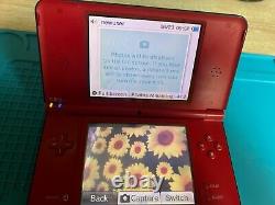 RED Super Mario Bros. 25th Anniversary DSi XL+Power Plug, Mario Kart Case & Game