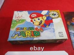 Super Mario 64 (Nintendo 64, 1996) N64 COMPLETE with Box manual game WORKS! #E1