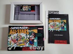 Super Mario All Stars Super Nintendo SNES Complete / CIB Tested & Works
