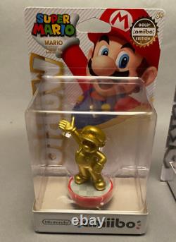 Super Mario Bros. Gold & Silver Amiibo Nintendo New Sealed Wii U Switch 1st