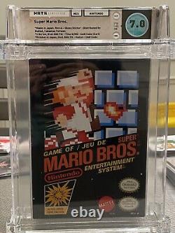 Super Mario Bros. NES WATA Graded 7.0 Oval SOQ 1985 3 Screw Mattel Canadian