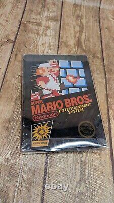 Super Mario Bros. (Nintendo NES 1985) Complete CIB 5 Screw Hang Tab VERY RARE