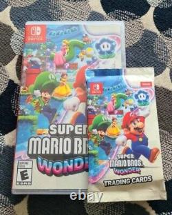 Super Mario Bros Wonder +Exclusive Trading Card Pack Nintendo Switch