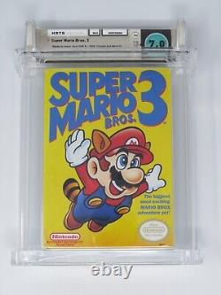 Super Mario Brothers 3 Complete In Box Nintendo Video Game Wata Graded 7.0 CIB