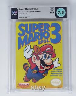 Super Mario Brothers 3 Complete In Box Nintendo Video Game Wata Graded 7.5 CIB