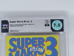 Super Mario Brothers 3 Complete In Box Nintendo Video Game Wata Graded 7.5 CIB