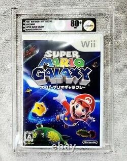 Super Mario Galaxy Japan (Nintendo Wii, 2007) VGA 80+ Plus NM Near Mint Not WATA