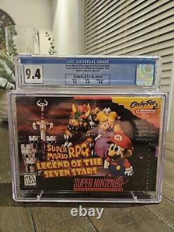 Super Mario RPG Legend of the Seven Stars CGC 9.4 GRADE super Nintendo SNES
