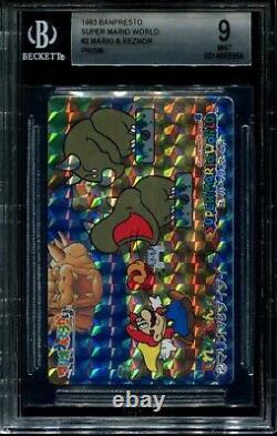 Super Mario World Prism Card Bgs 9 Mint Japanese Vintage Nintendo Graded