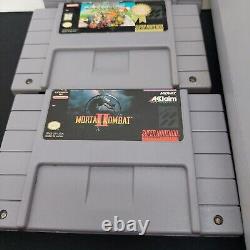 Super Nintendo Console SNES with3 Games Super Mario All-Stars, Mortal Combat, Kart