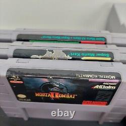 Super Nintendo Console SNES with3 Games Super Mario All-Stars, Mortal Combat, Kart