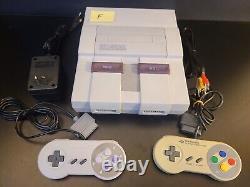 Super Nintendo SNES System Console With 1-2 Controllers, AC & A/V Cords