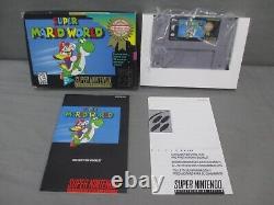 Super Nintendo SUPER MARIO WORLD with Box Players Choice 1998 CIB SNES