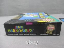 Super Nintendo SUPER MARIO WORLD with Box Players Choice 1998 CIB SNES