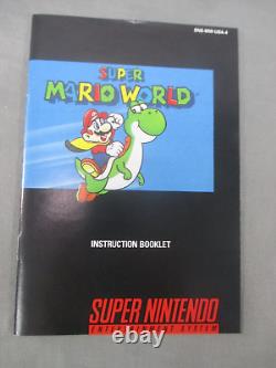 Super Nintendo SUPER MARIO WORLD with Box Players Choice 1998 CIB SNES