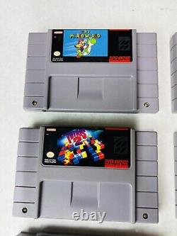 Super Nintendo Video Game Lot Mario Brothers Tetris Donkey Kong Vintage