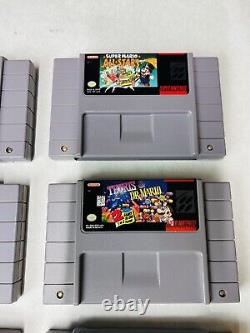 Super Nintendo Video Game Lot Mario Brothers Tetris Donkey Kong Vintage